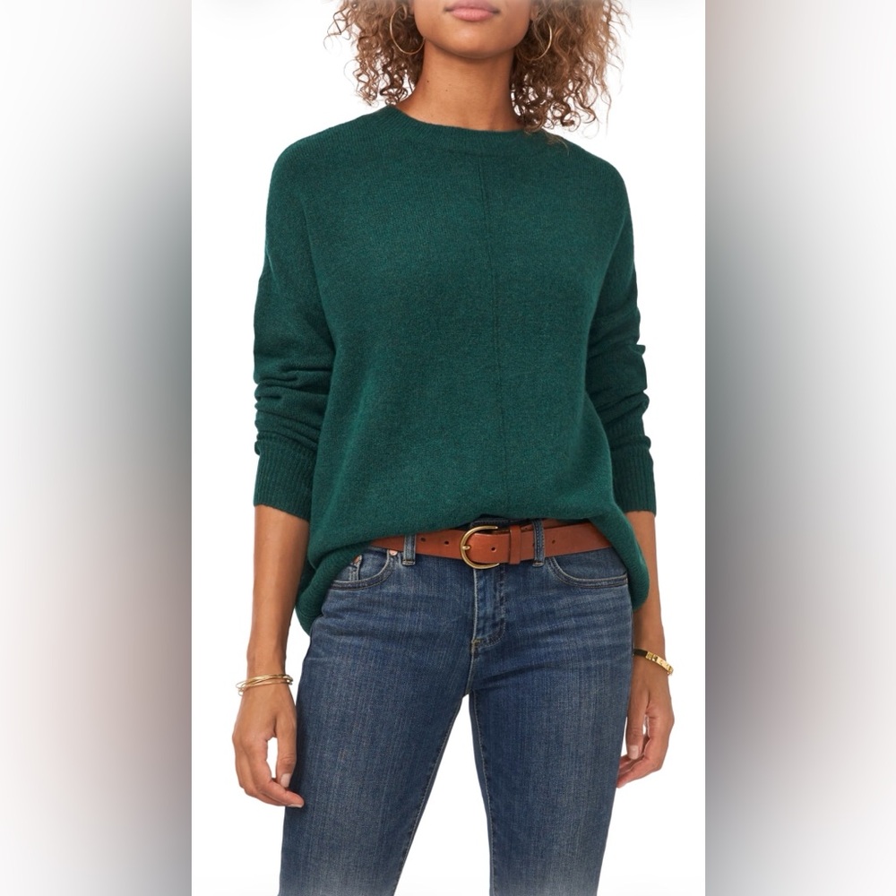 Vince Camuto Center Seam Crewneck Sweater, Size Large 🌲